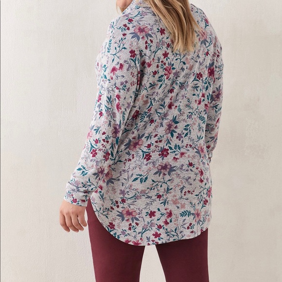 Penningtons Printed Knit Top With Cowl Neck (3X) - Picture 2 of 3